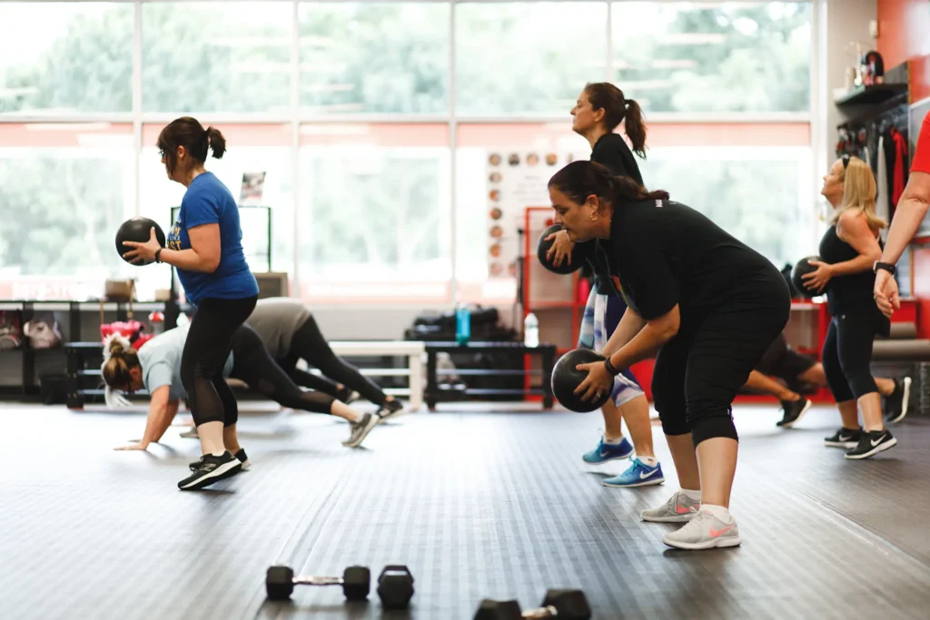 women exercising in group fitness class in old bridge, nj