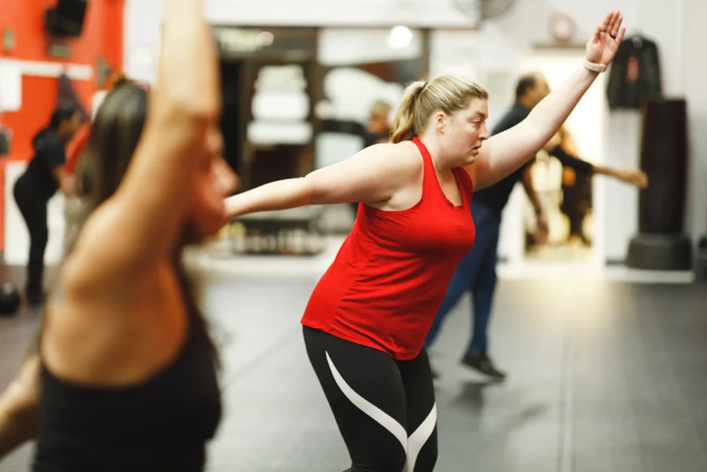 women exercising at group fitness class in piscataway, nj